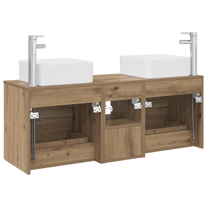 vidaXL Bathroom Cabinet Set 3 pcs Artisan Oak 49.5 x 41 x 63 cm