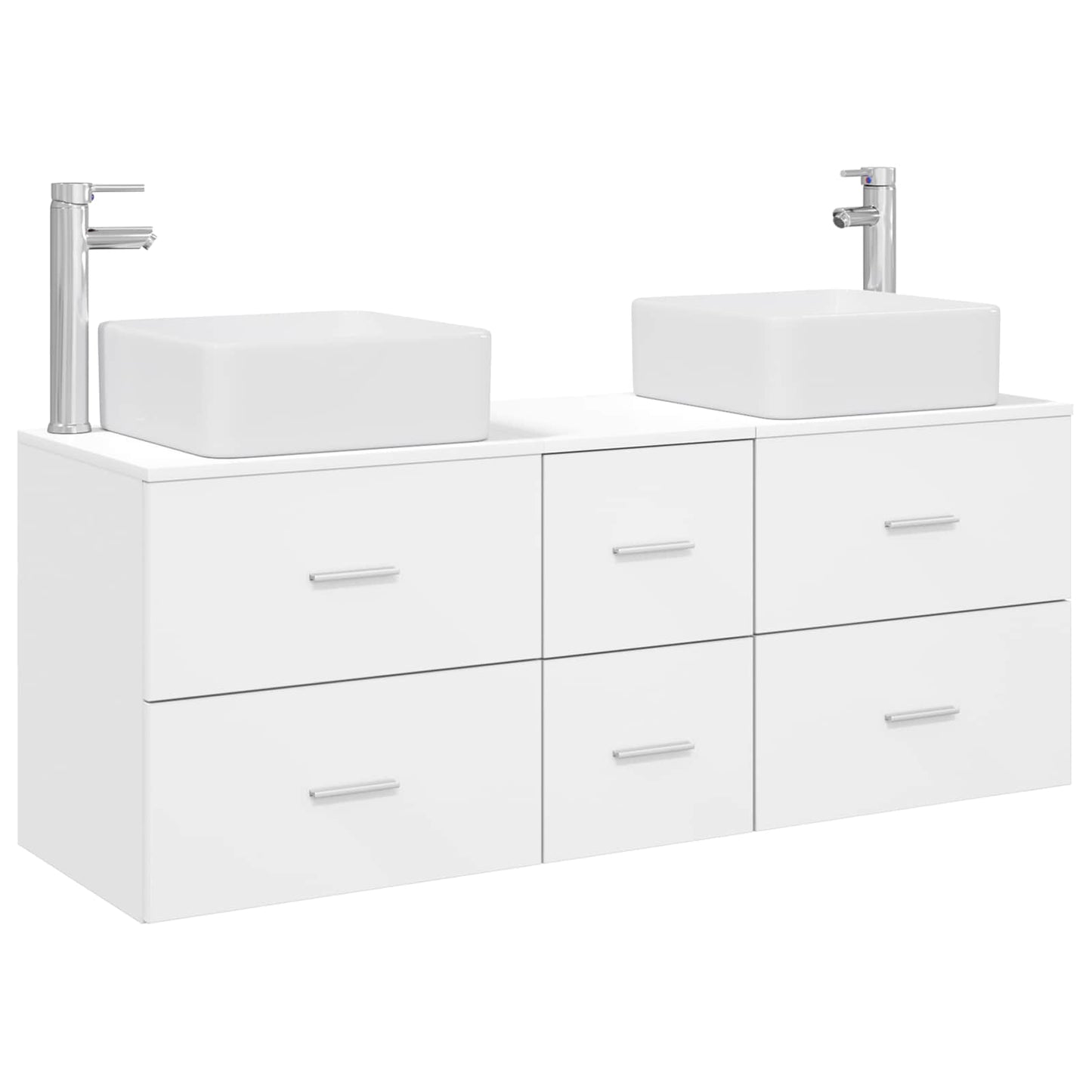 vidaXL Bathroom Cabinet Set 3 pcs White 49.5 x 41 x 63 cm