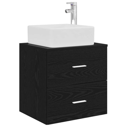 vidaXL Bathroom Cabinet Set 3 pcs Black 49.5 x 41 x 63 cm