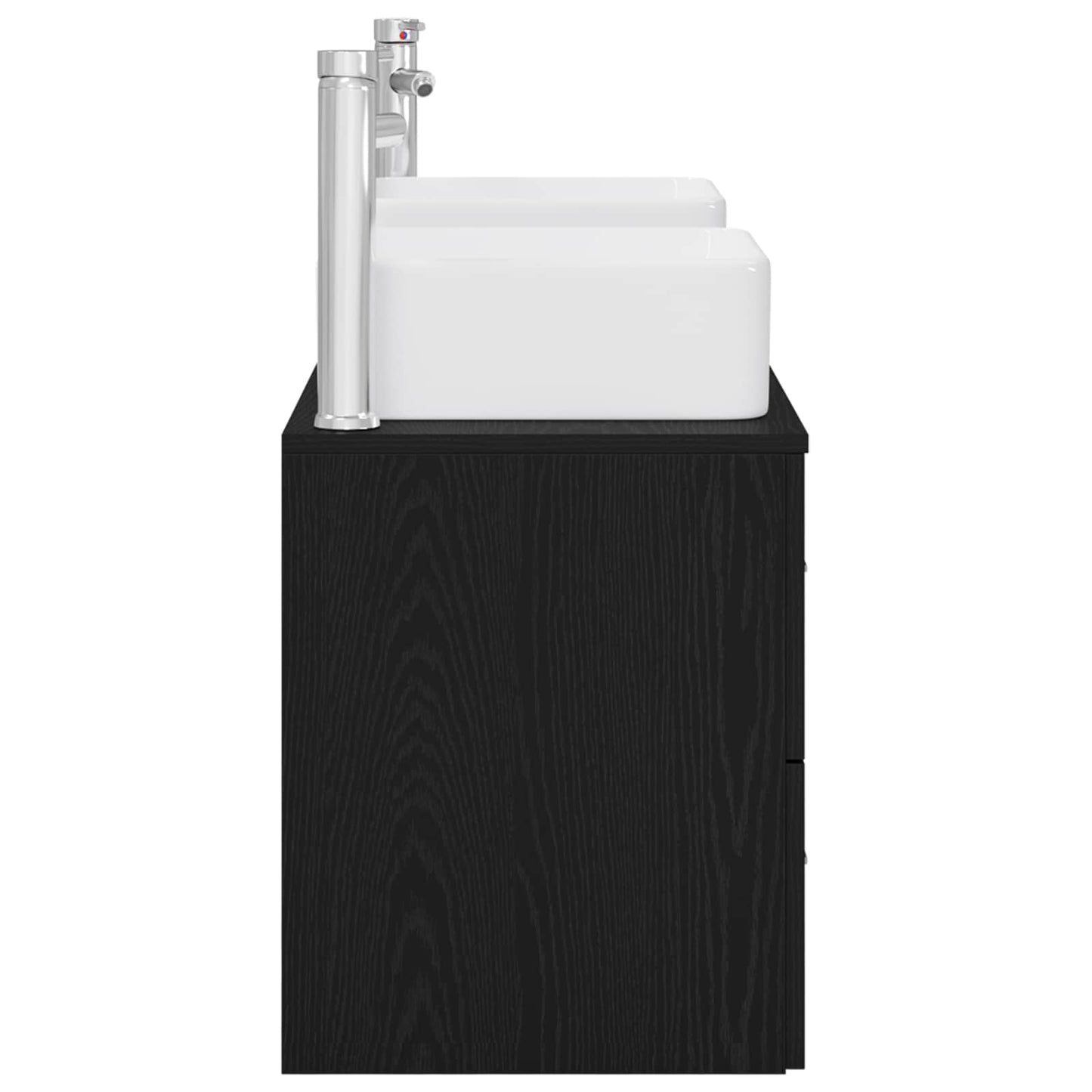 vidaXL Bathroom Cabinet Set 3 pcs Black 49.5 x 41 x 63 cm