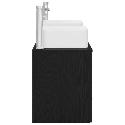 vidaXL Bathroom Cabinet Set 3 pcs Black 49.5 x 41 x 63 cm