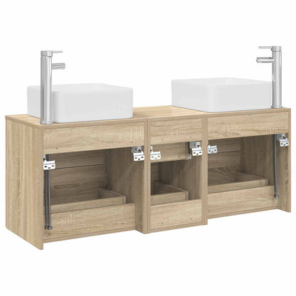 vidaXL Bathroom Cabinet Set 3 pcs Sonoma Oak 49.5 x 41 x 63 cm