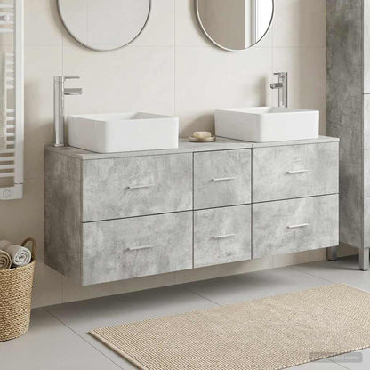 vidaXL Bathroom Cabinet Set 3 pcs Concrete Grey 49.5 x 41 x 63 cm