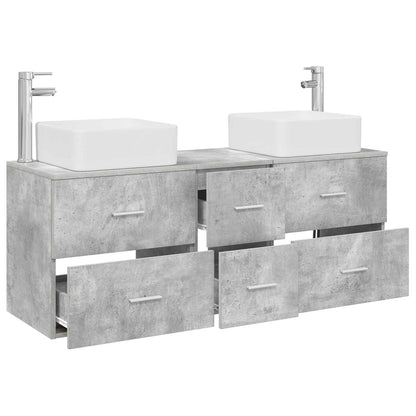vidaXL Bathroom Cabinet Set 3 pcs Concrete Grey 49.5 x 41 x 63 cm