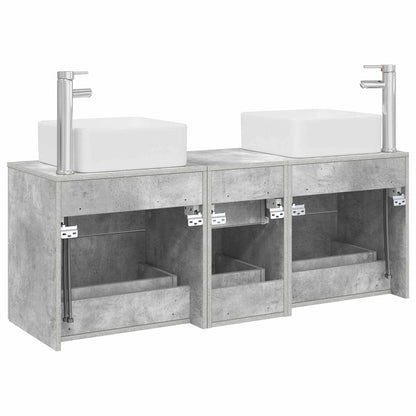 vidaXL Bathroom Cabinet Set 3 pcs Concrete Grey 49.5 x 41 x 63 cm