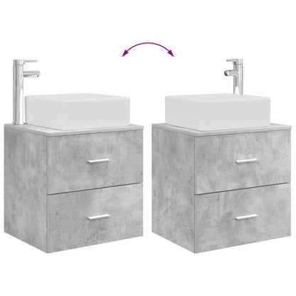 vidaXL Bathroom Cabinet Set 3 pcs Concrete Grey 49.5 x 41 x 63 cm