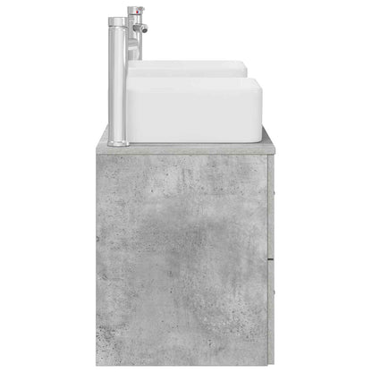 vidaXL Bathroom Cabinet Set 3 pcs Concrete Grey 49.5 x 41 x 63 cm