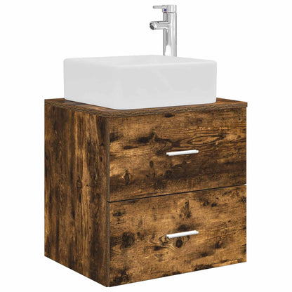 vidaXL Bathroom Cabinet Set 3 pcs Smoked Oak 49.5 x 41 x 63 cm