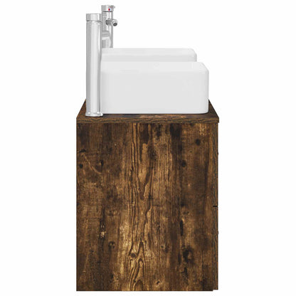 vidaXL Bathroom Cabinet Set 3 pcs Smoked Oak 49.5 x 41 x 63 cm