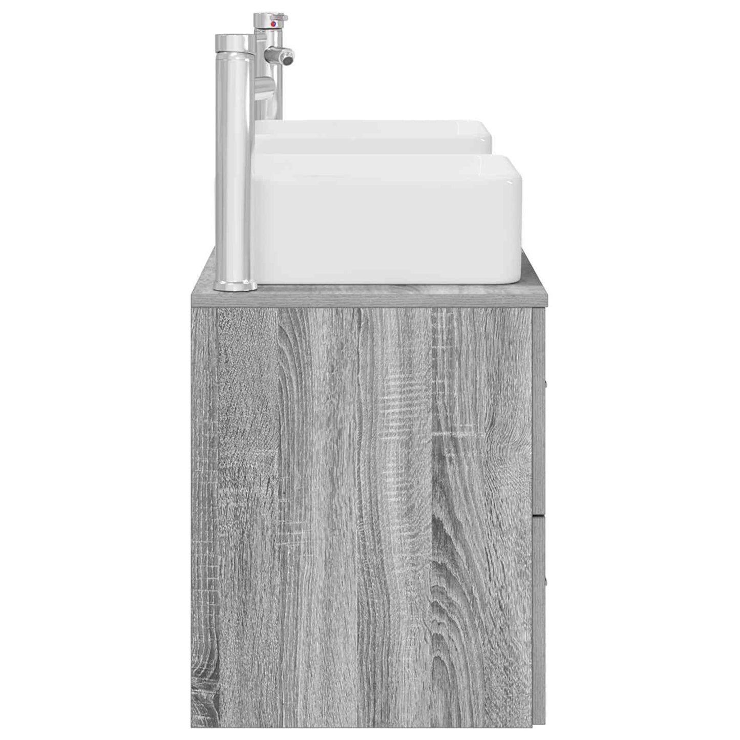 vidaXL Bathroom Cabinet Set 3 pcs Grey Sonoma 49.5 x 41 x 63 cm