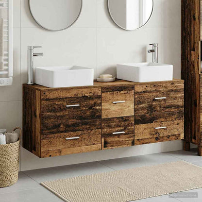 vidaXL Bathroom Cabinet Set 3 pcs Old Wood 49.5 x 41 x 63 cm