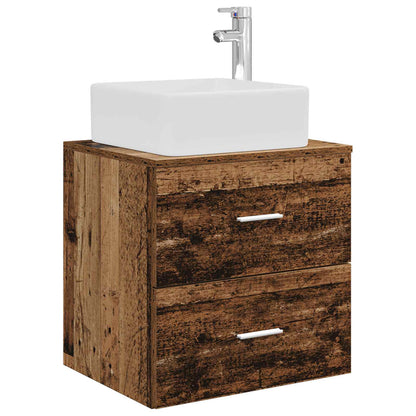 vidaXL Bathroom Cabinet Set 3 pcs Old Wood 49.5 x 41 x 63 cm