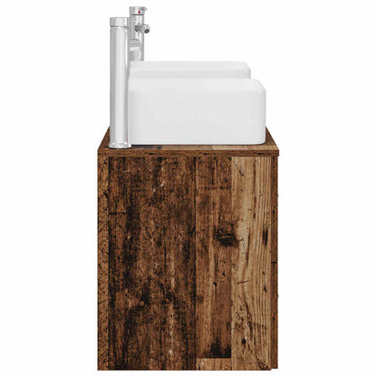vidaXL Bathroom Cabinet Set 3 pcs Old Wood 49.5 x 41 x 63 cm