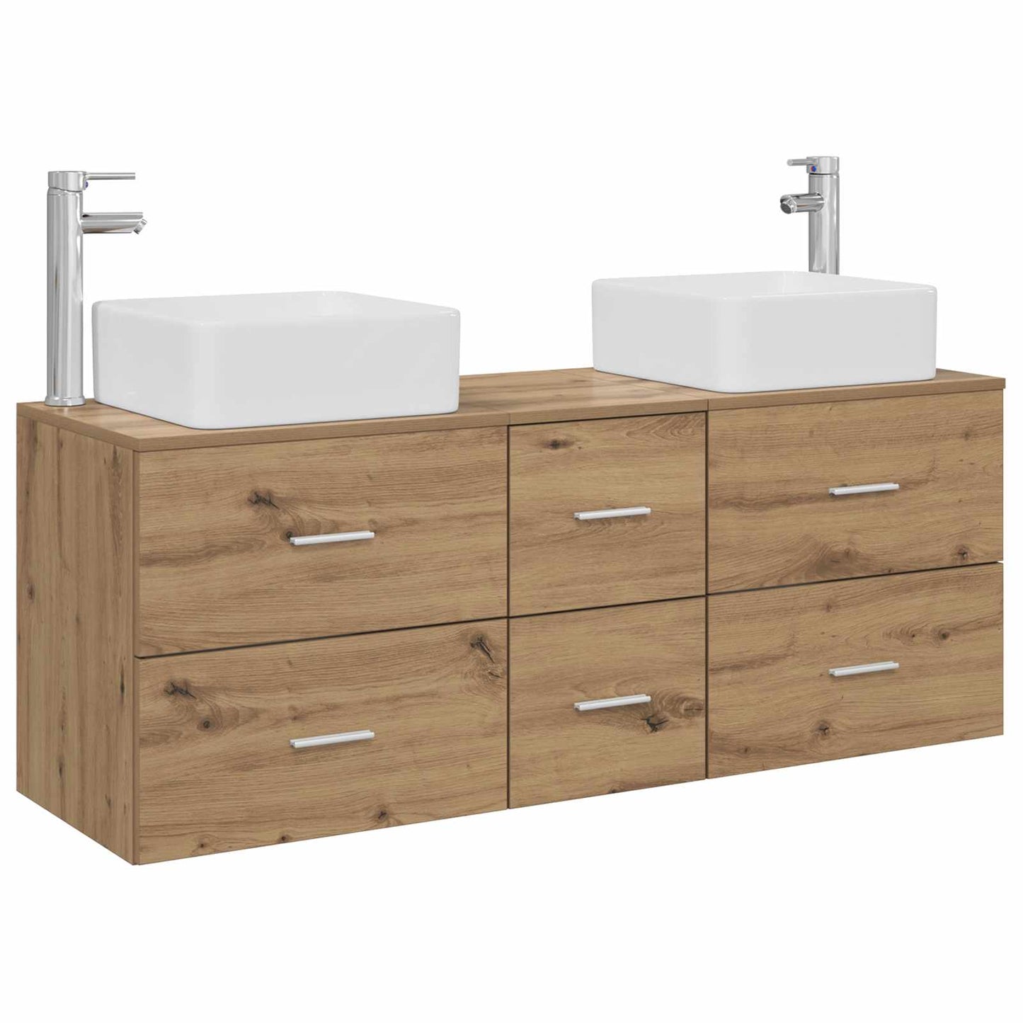 vidaXL Bathroom Cabinet Set 3 pcs Artisan Oak 49.5 x 41 x 63 cm