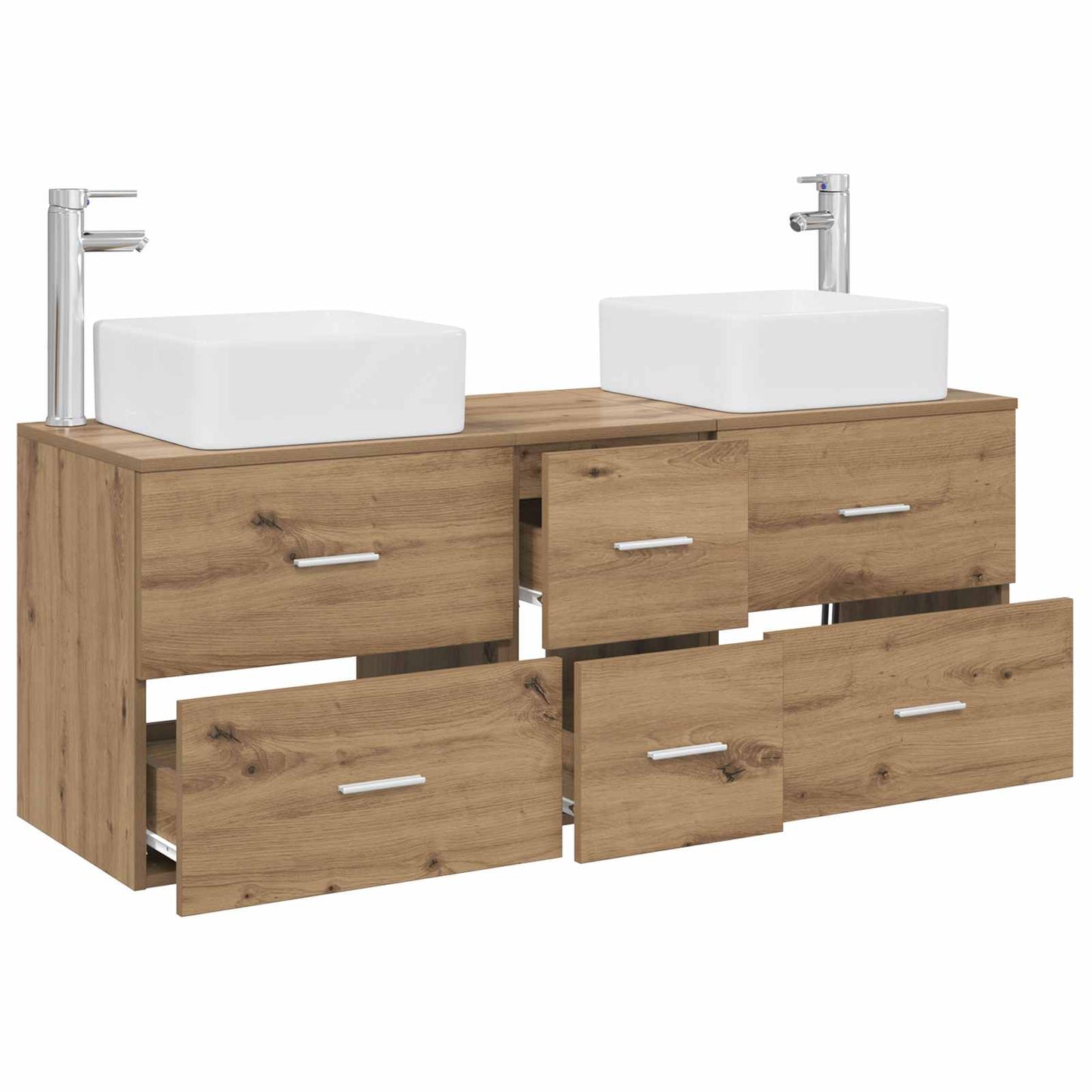 vidaXL Bathroom Cabinet Set 3 pcs Artisan Oak 49.5 x 41 x 63 cm