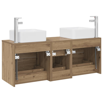 vidaXL Bathroom Cabinet Set 3 pcs Artisan Oak 49.5 x 41 x 63 cm
