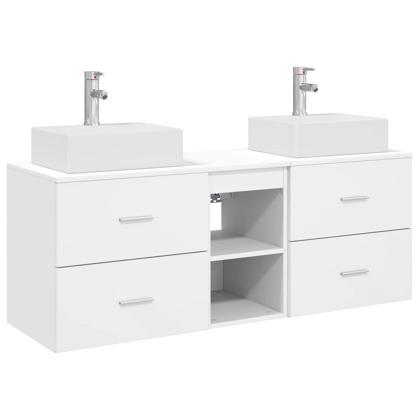 vidaXL Bathroom Cabinet Set 3 pcs White 49.5 x 41 x 62.5 cm