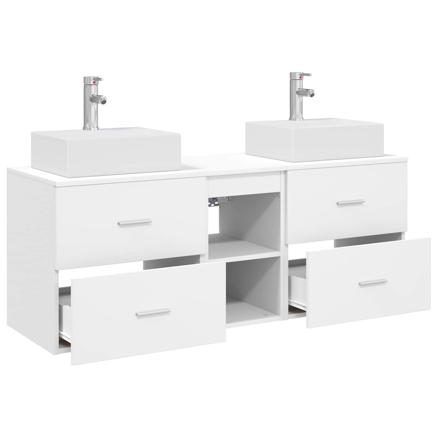 vidaXL Bathroom Cabinet Set 3 pcs White 49.5 x 41 x 62.5 cm