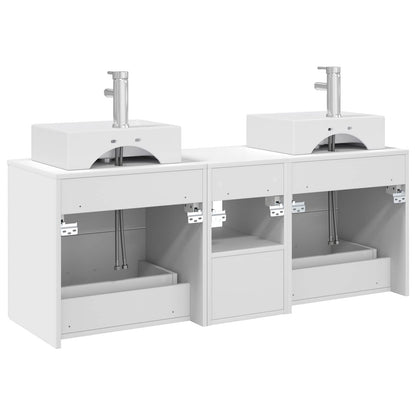 vidaXL Bathroom Cabinet Set 3 pcs White 49.5 x 41 x 62.5 cm