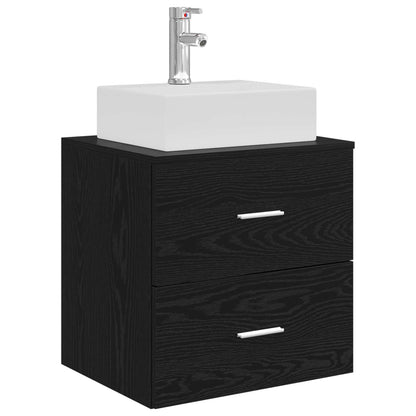 vidaXL Bathroom Cabinet Set 3 pcs Black 49.5 x 41 x 62.5 cm