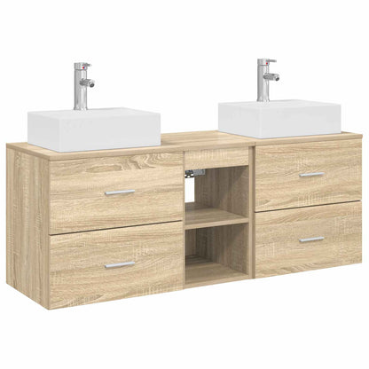 vidaXL Bathroom Cabinet Set 3 pcs Sonoma Oak 49.5 x 41 x 62.5 cm