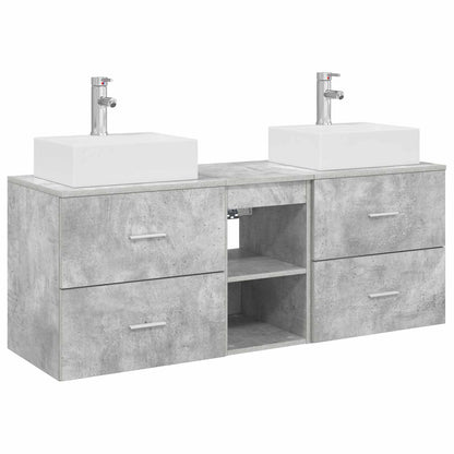 vidaXL Bathroom Cabinet Set 3 pcs Concrete Grey 49.5 x 41 x 62.5 cm