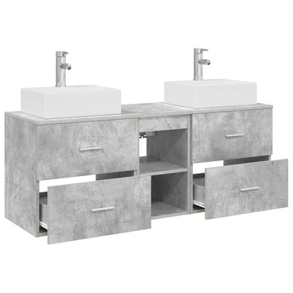 vidaXL Bathroom Cabinet Set 3 pcs Concrete Grey 49.5 x 41 x 62.5 cm
