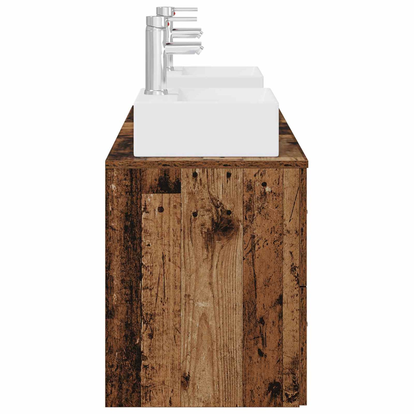 vidaXL Bathroom Cabinet Set 3 pcs Old Wood 49.5 x 41 x 62.5 cm
