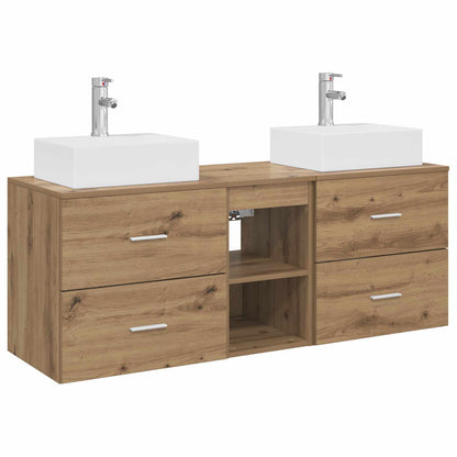 vidaXL Bathroom Cabinet Set 3 pcs Artisan Oak 49.5 x 41 x 62.5 cm