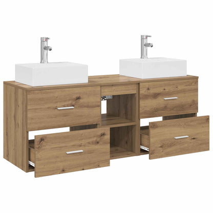 vidaXL Bathroom Cabinet Set 3 pcs Artisan Oak 49.5 x 41 x 62.5 cm