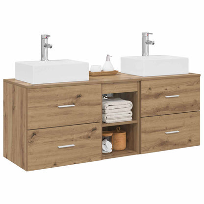 vidaXL Bathroom Cabinet Set 3 pcs Artisan Oak 49.5 x 41 x 62.5 cm