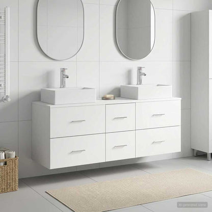 vidaXL Bathroom Cabinet Set 3 pcs White 49.5 x 41 x 62.5 cm