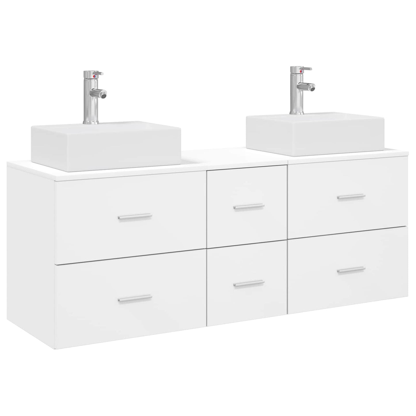 vidaXL Bathroom Cabinet Set 3 pcs White 49.5 x 41 x 62.5 cm