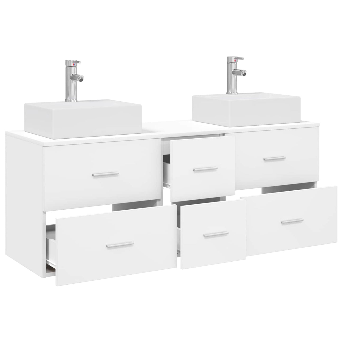 vidaXL Bathroom Cabinet Set 3 pcs White 49.5 x 41 x 62.5 cm