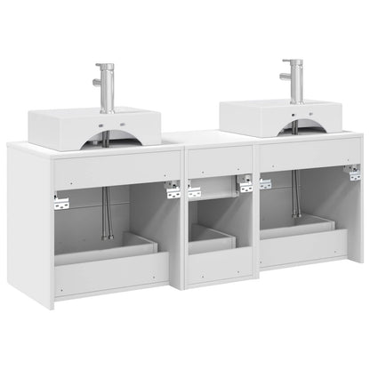 vidaXL Bathroom Cabinet Set 3 pcs White 49.5 x 41 x 62.5 cm