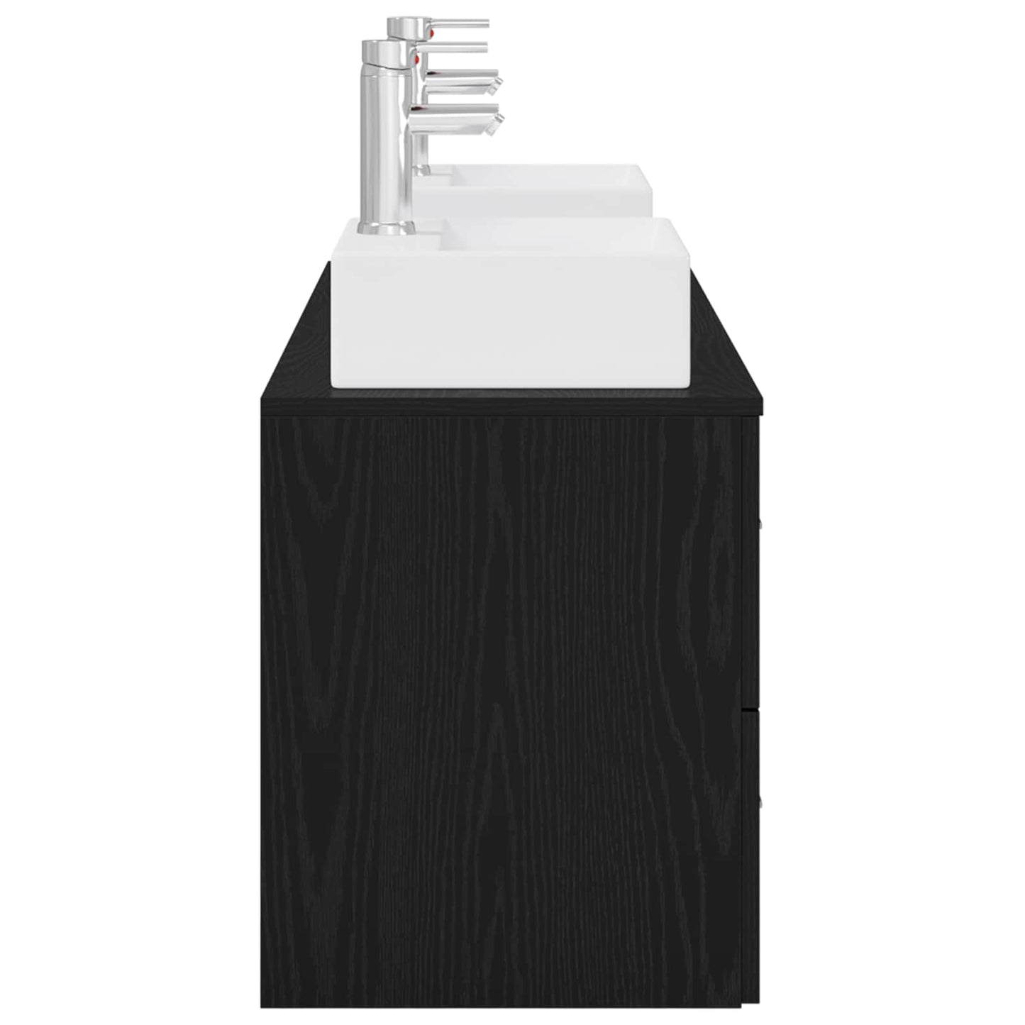 vidaXL Bathroom Cabinet Set 3 pcs Black 49.5 x 41 x 62.5 cm