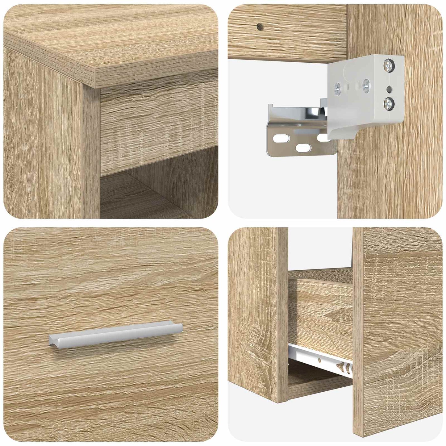vidaXL Bathroom Cabinet Set 3 pcs Sonoma Oak 49.5 x 41 x 62.5 cm