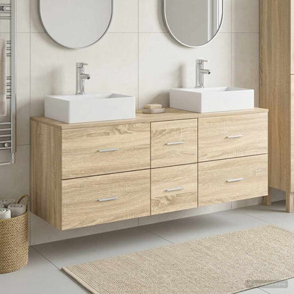 vidaXL Bathroom Cabinet Set 3 pcs Sonoma Oak 49.5 x 41 x 62.5 cm