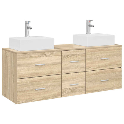 vidaXL Bathroom Cabinet Set 3 pcs Sonoma Oak 49.5 x 41 x 62.5 cm