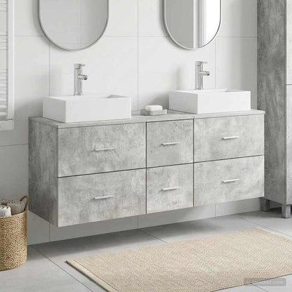 vidaXL Bathroom Cabinet Set 3 pcs Concrete Grey 49.5 x 41 x 62.5 cm