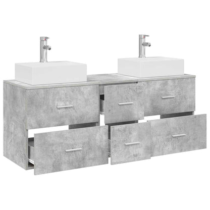 vidaXL Bathroom Cabinet Set 3 pcs Concrete Grey 49.5 x 41 x 62.5 cm