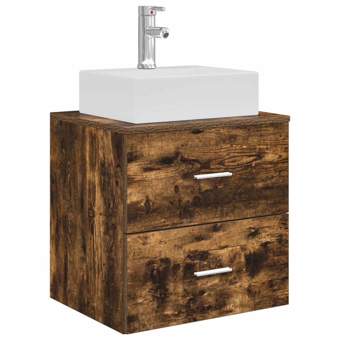 vidaXL Bathroom Cabinet Set 3 pcs Smoked Oak 49.5 x 41 x 62.5 cm