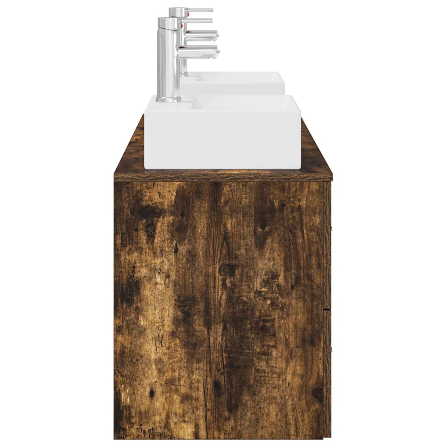 vidaXL Bathroom Cabinet Set 3 pcs Smoked Oak 49.5 x 41 x 62.5 cm