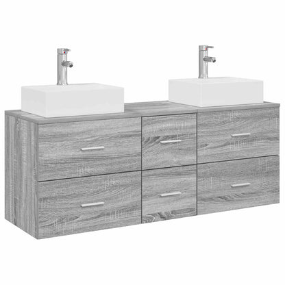 vidaXL Bathroom Cabinet Set 3 pcs Grey Sonoma 49.5 x 41 x 62.5 cm