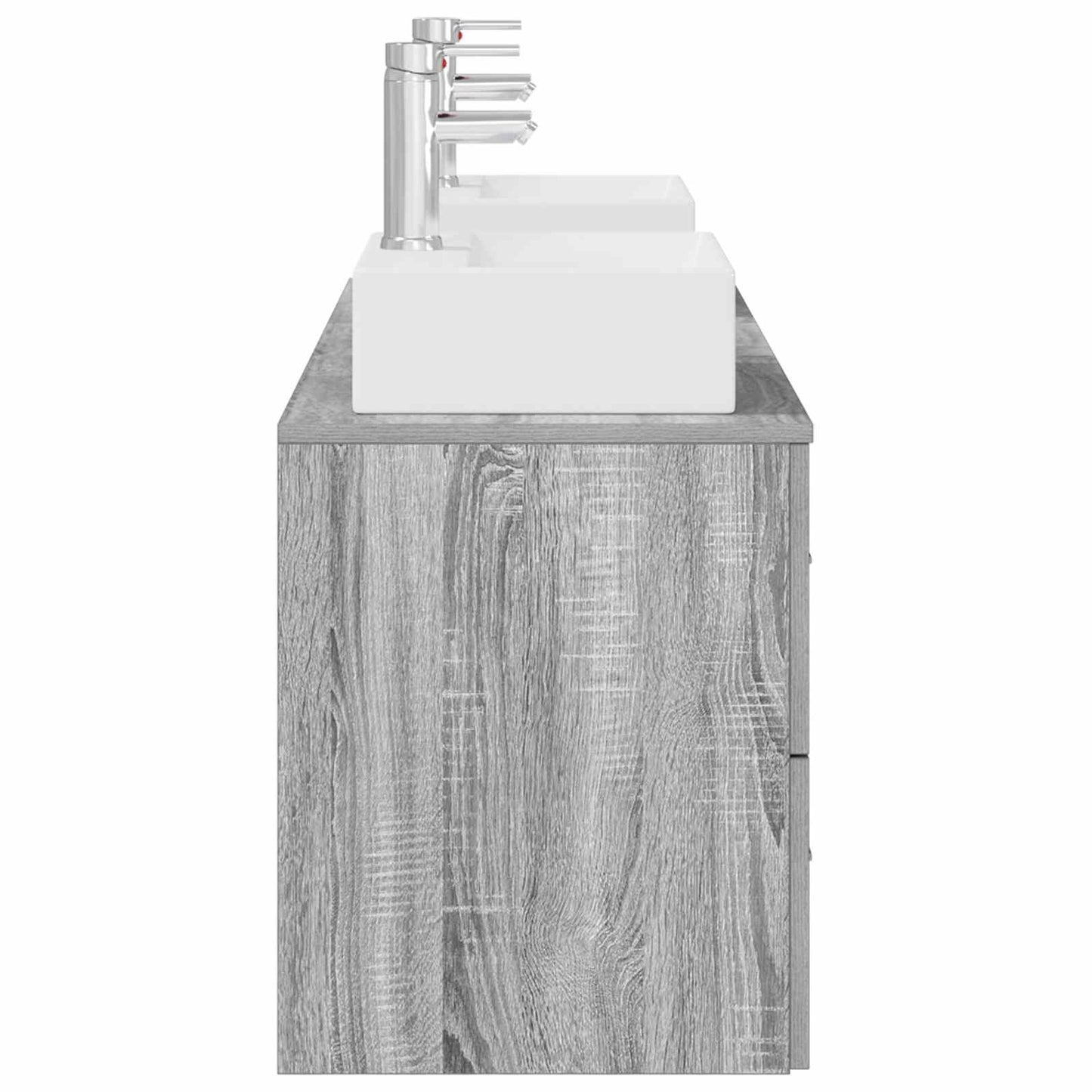 vidaXL Bathroom Cabinet Set 3 pcs Grey Sonoma 49.5 x 41 x 62.5 cm