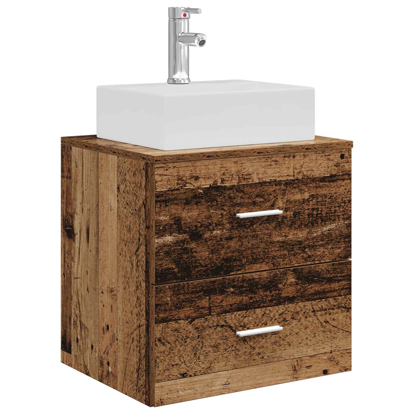 vidaXL Bathroom Cabinet Set 3 pcs Old Wood 49.5 x 41 x 62.5 cm