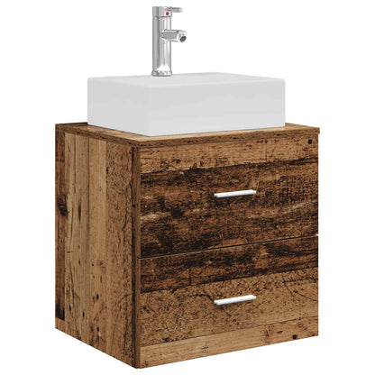 vidaXL Bathroom Cabinet Set 3 pcs Old Wood 49.5 x 41 x 62.5 cm
