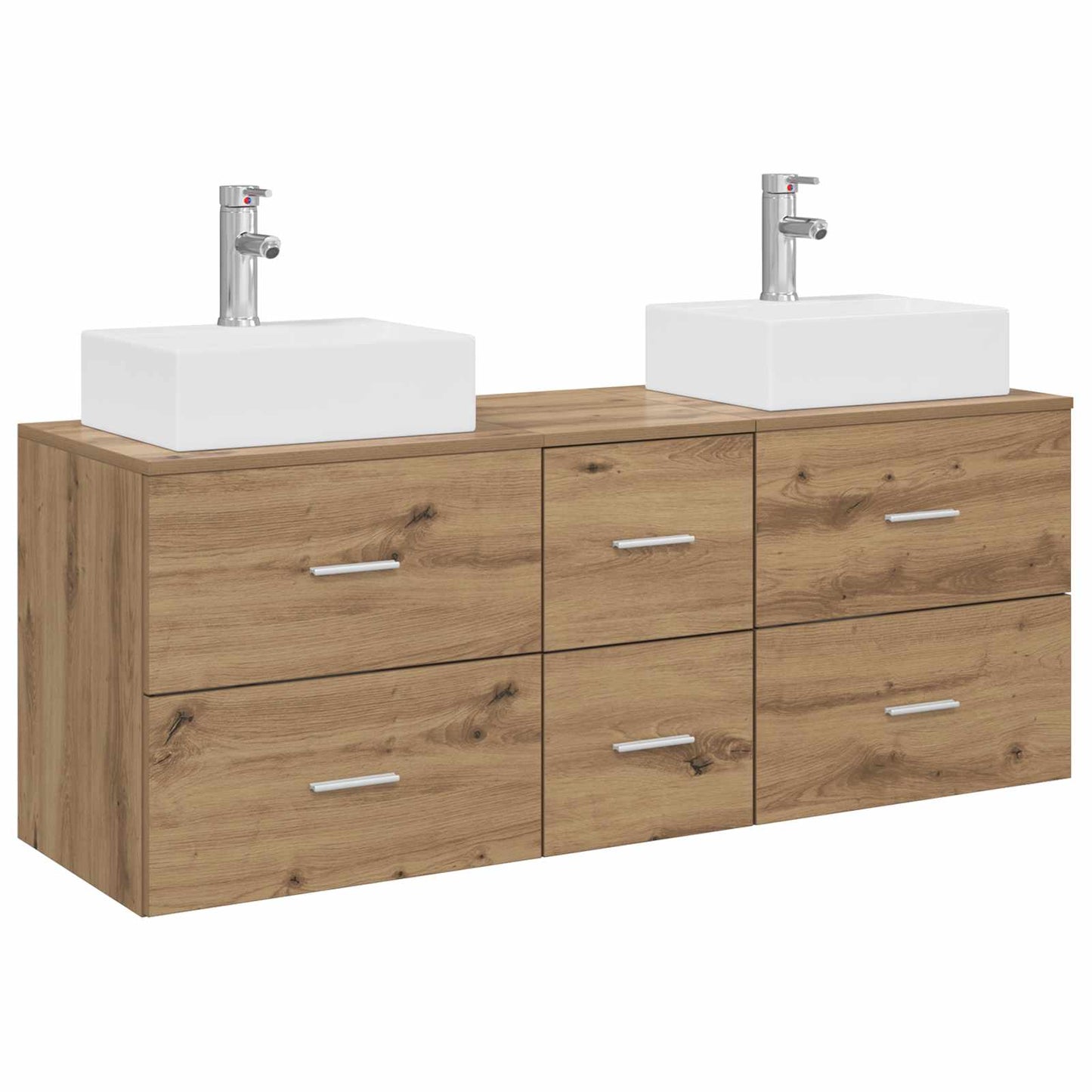 vidaXL Bathroom Cabinet Set 3 pcs Artisan Oak 49.5 x 41 x 62.5 cm