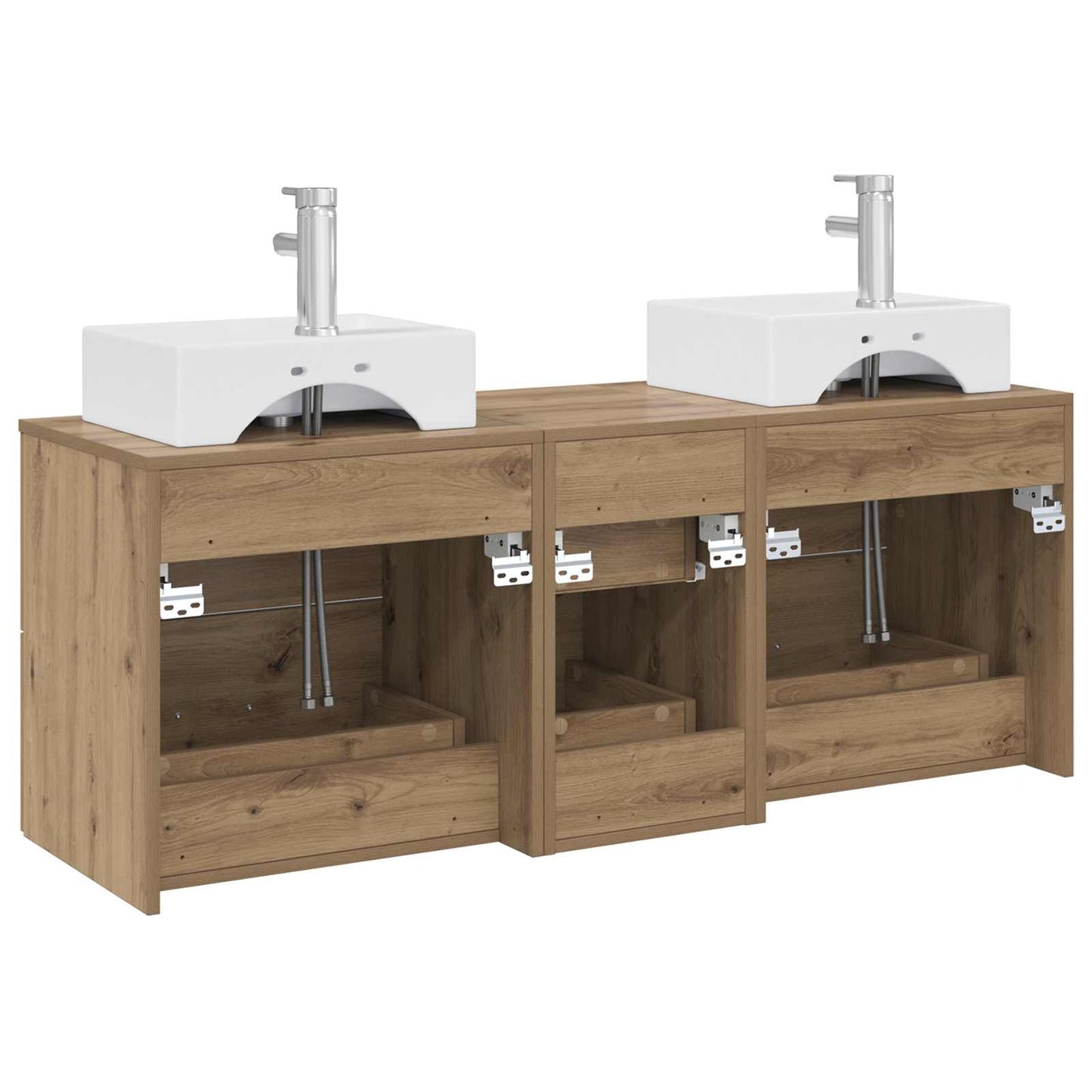vidaXL Bathroom Cabinet Set 3 pcs Artisan Oak 49.5 x 41 x 62.5 cm
