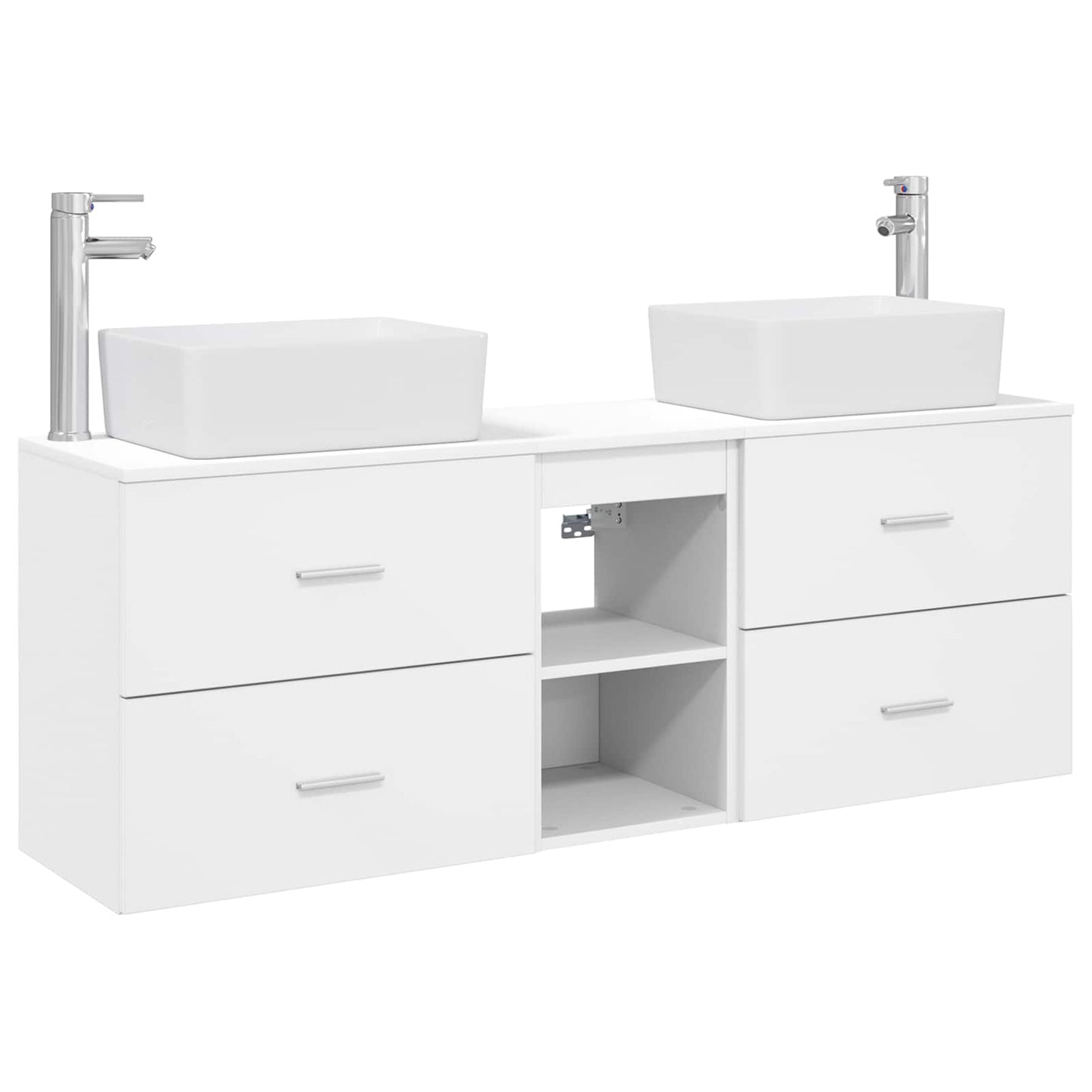 vidaXL Bathroom Cabinet Set 3 pcs White 53 x 34.5 x 63 cm